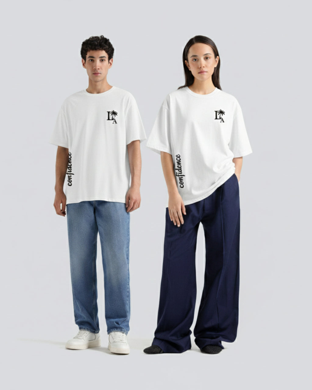 White Drop Shoulder Tee