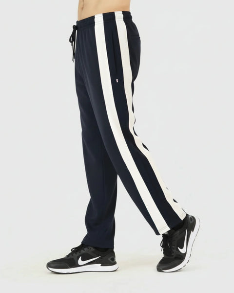 Black baggy Trouser With Skin Strips - Street Dope