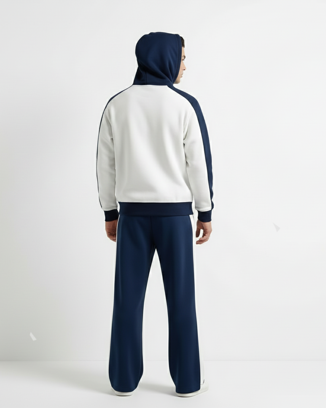 Navy & Off-White Contrast Tracksuit