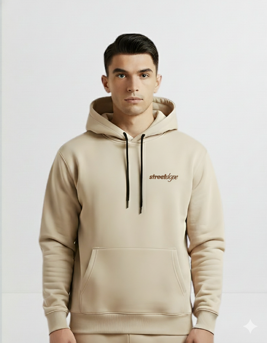 Beige  Hoodie