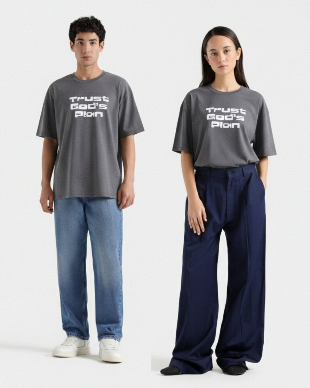 Charcoal Drop Shoulder Tee