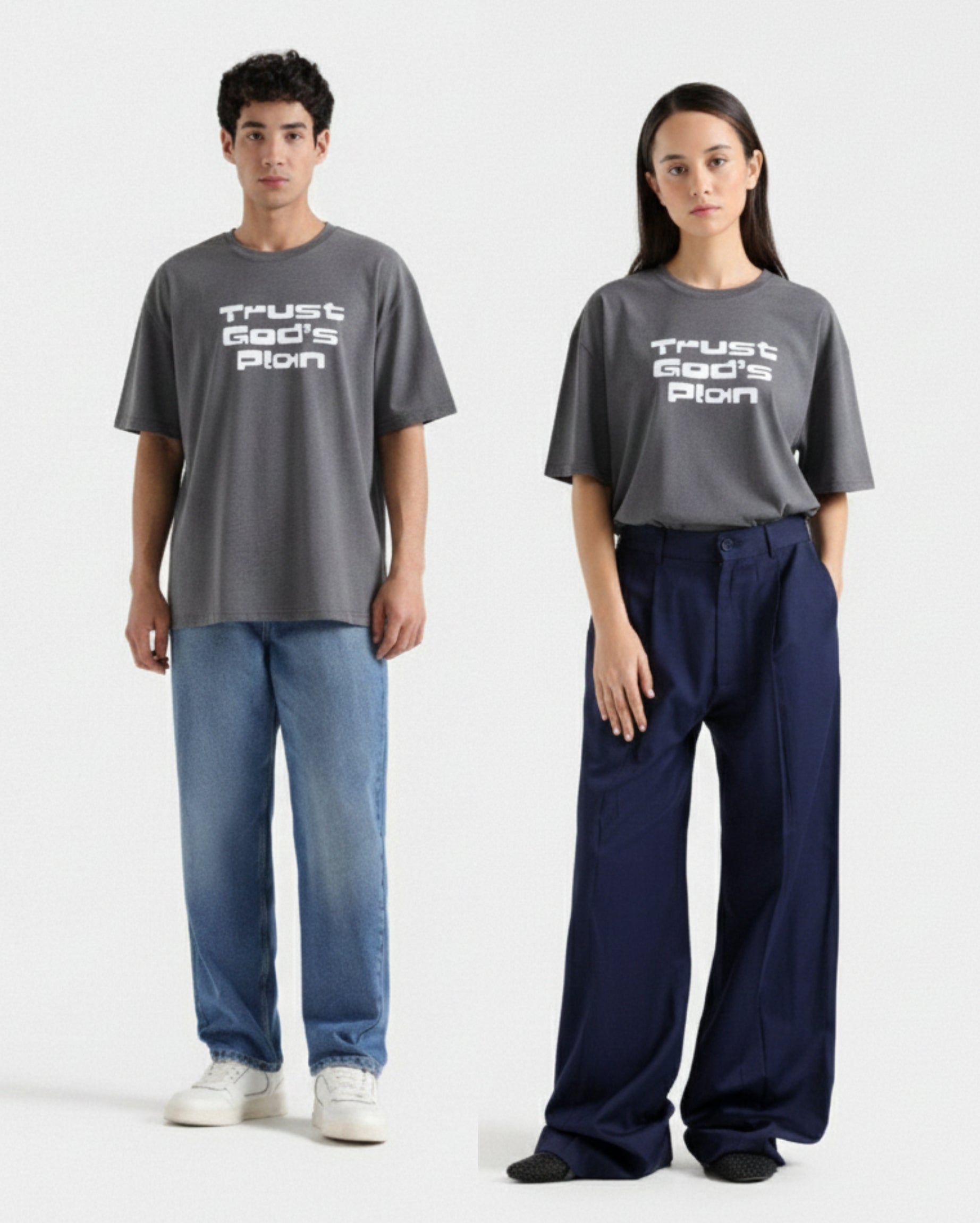 Charcoal Drop Shoulder Tee