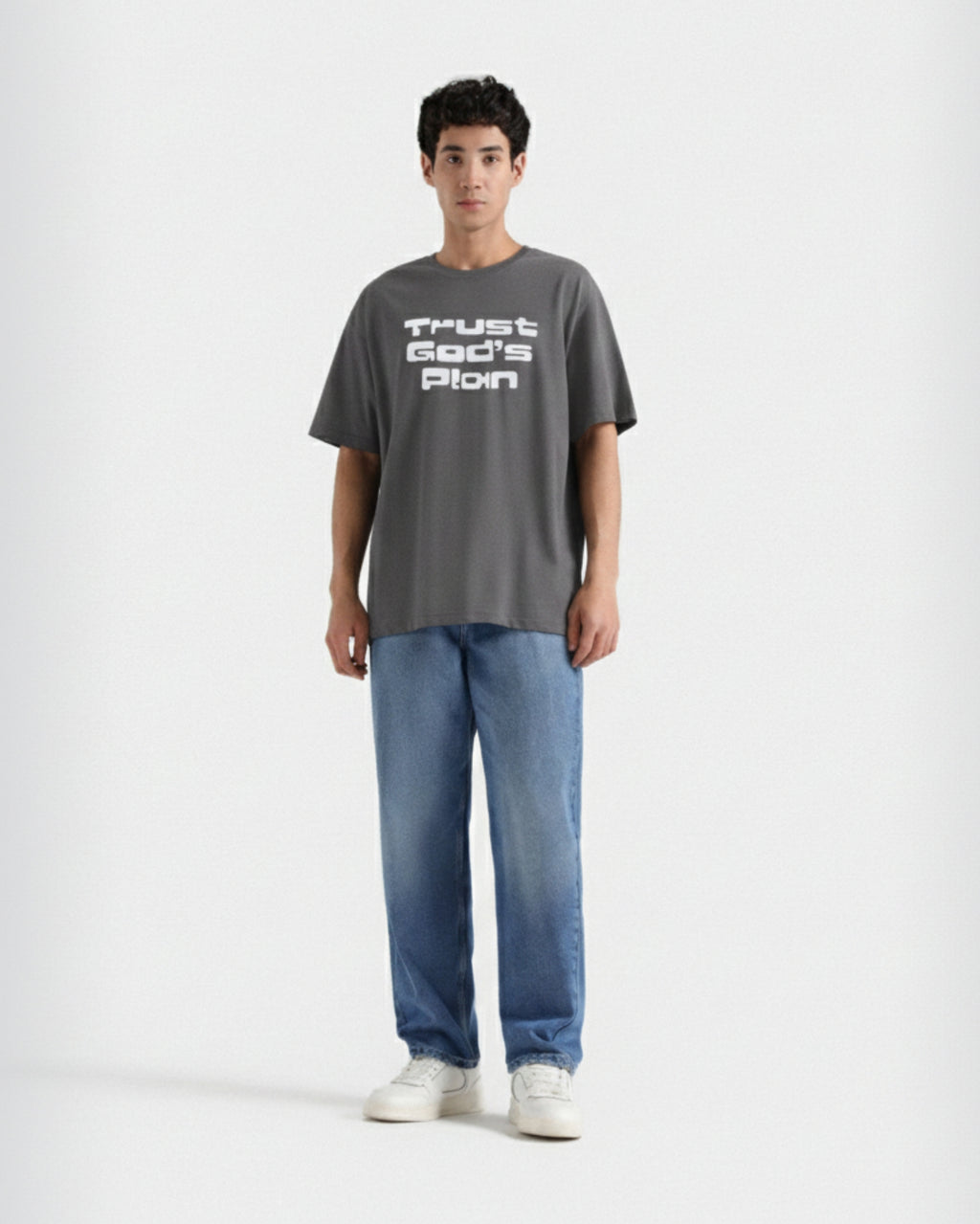 Charcoal Drop Shoulder Tee