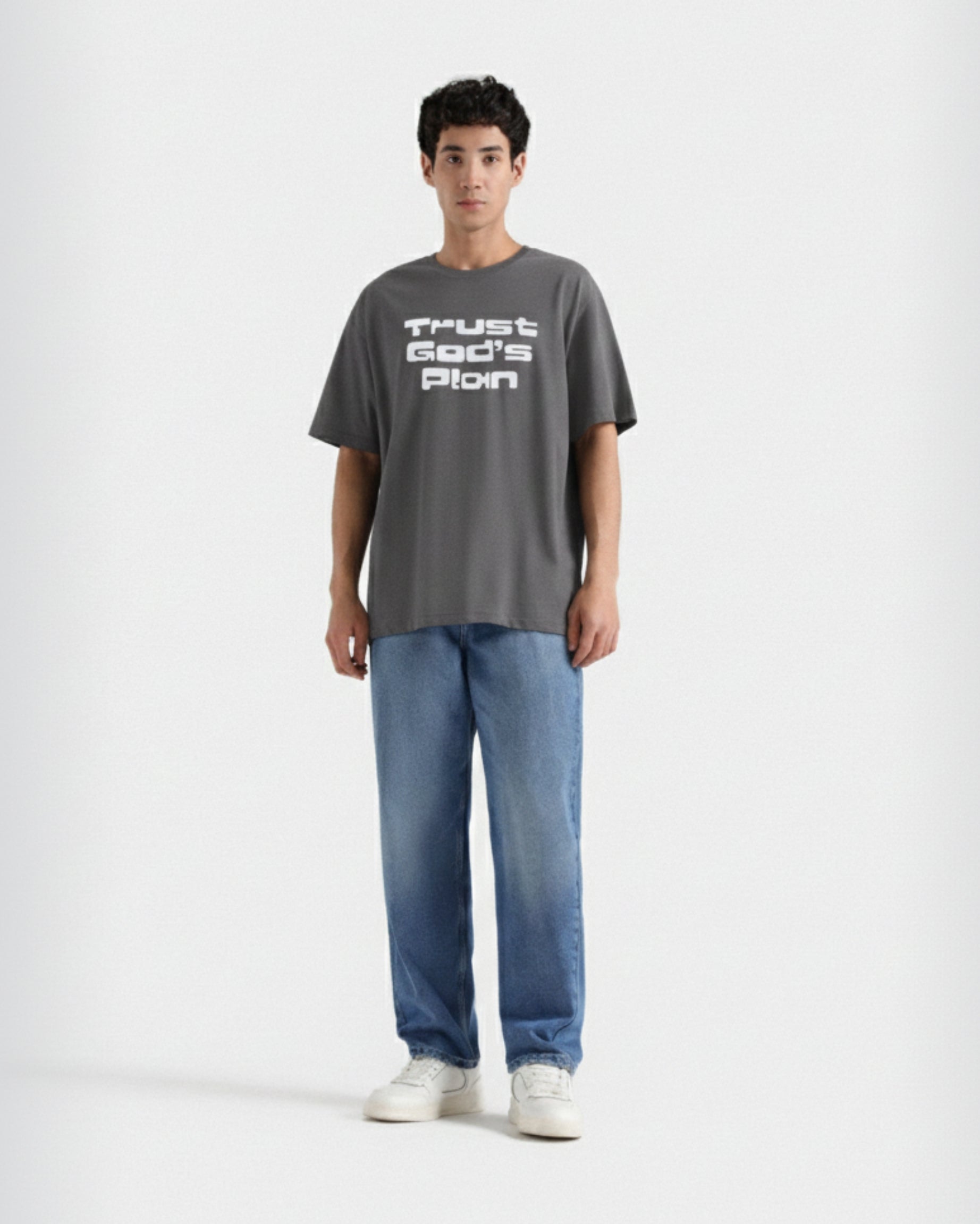 Charcoal Drop Shoulder Tee