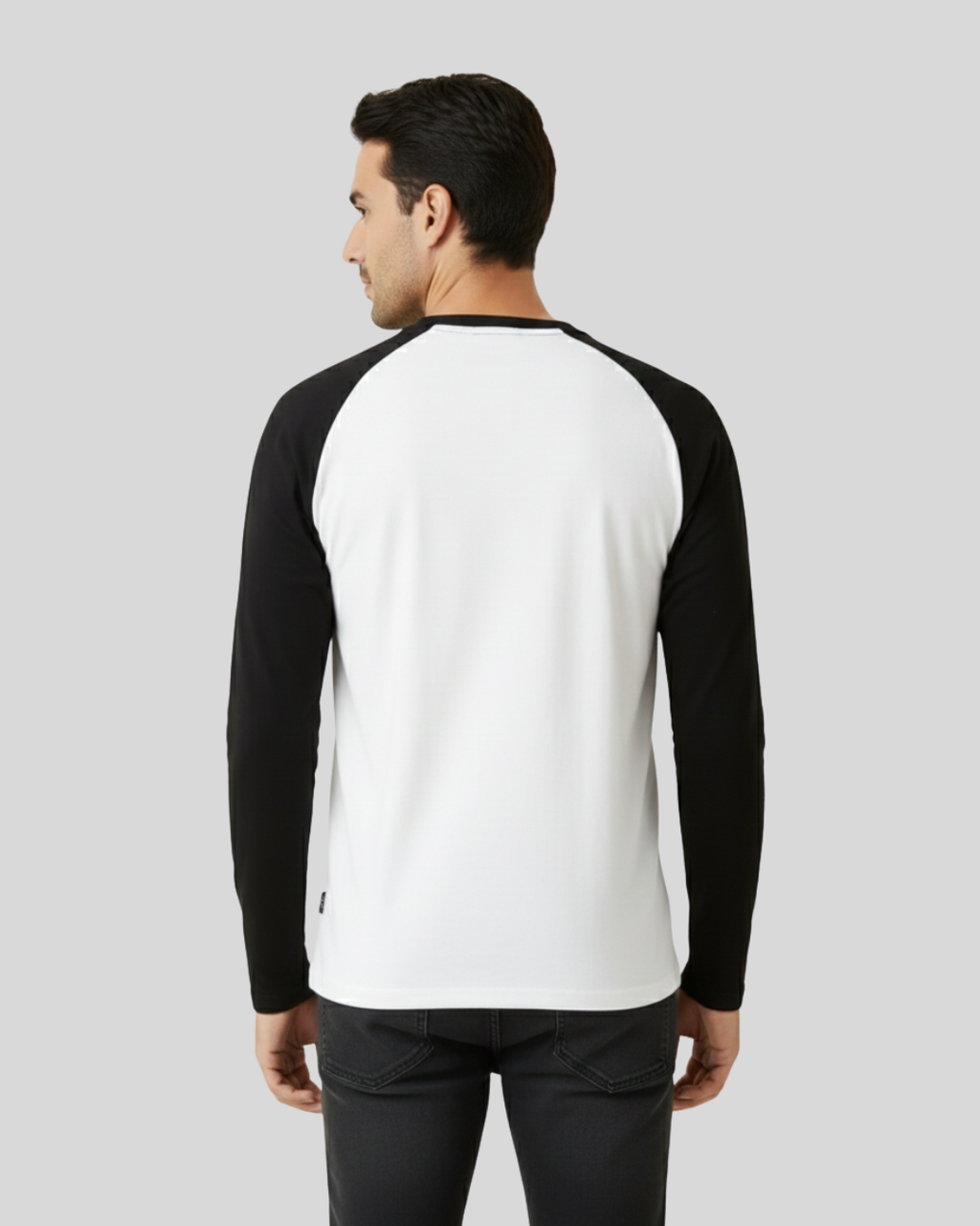 White Full Sleeve Cotton Tee – Men’s Classic Long‑Sleeve Crew Neck Shirt