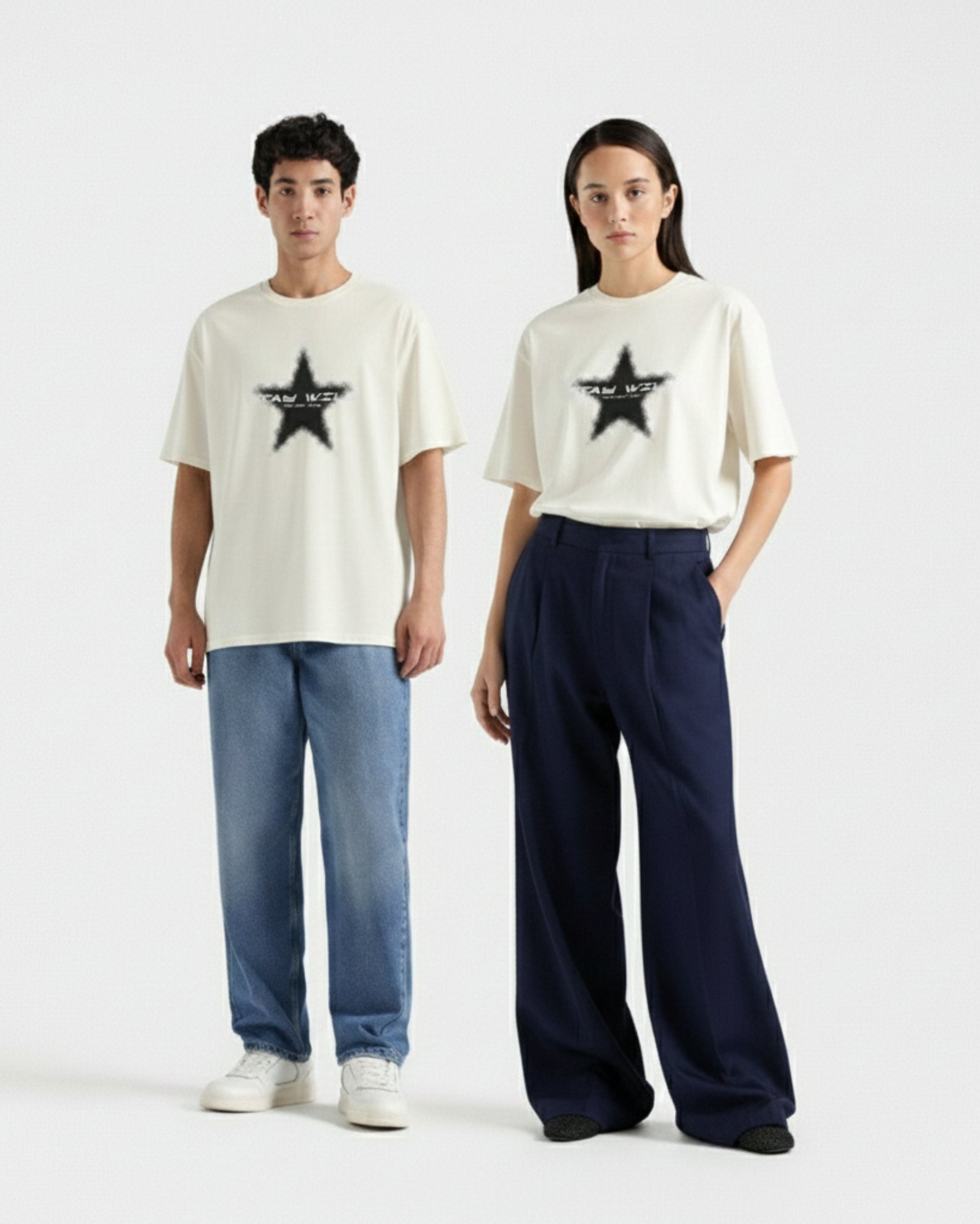 Beige Drop Shoulder Tee