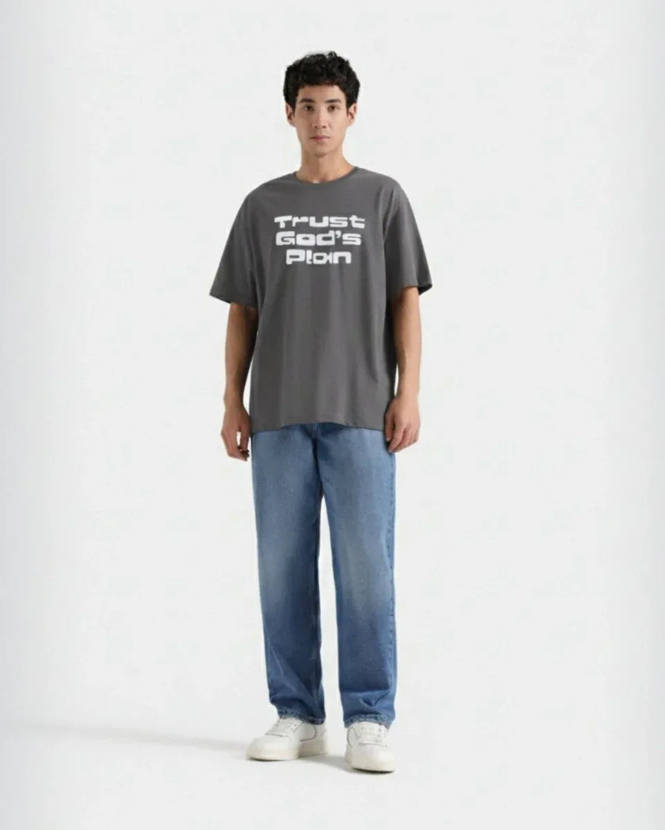 Charcoal Drop Shoulder Tee - Street Dope