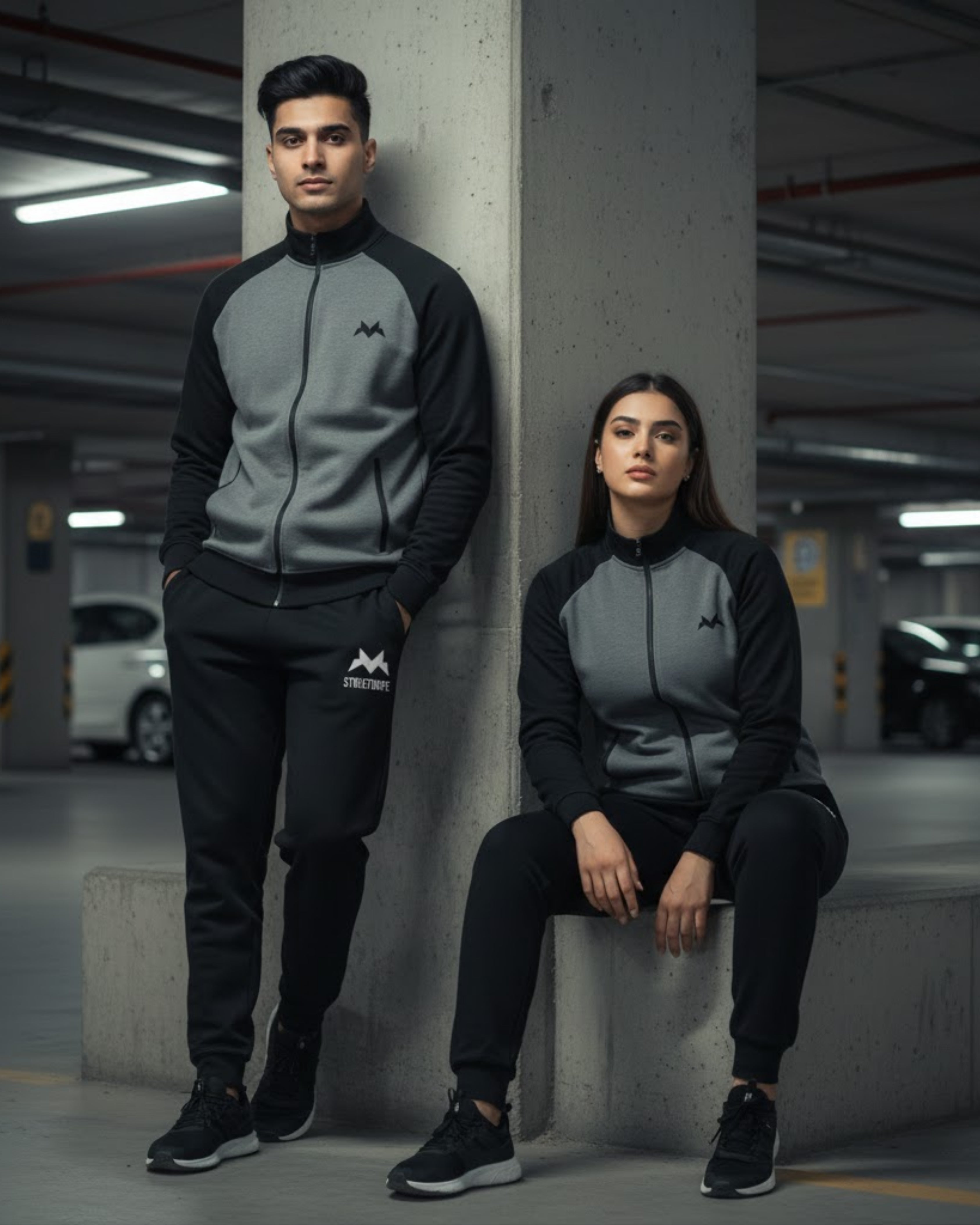 Black Contrast Tracksuit