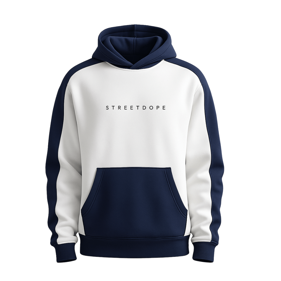 Navy & Off - White Contrast Tracksuit - Street Dope